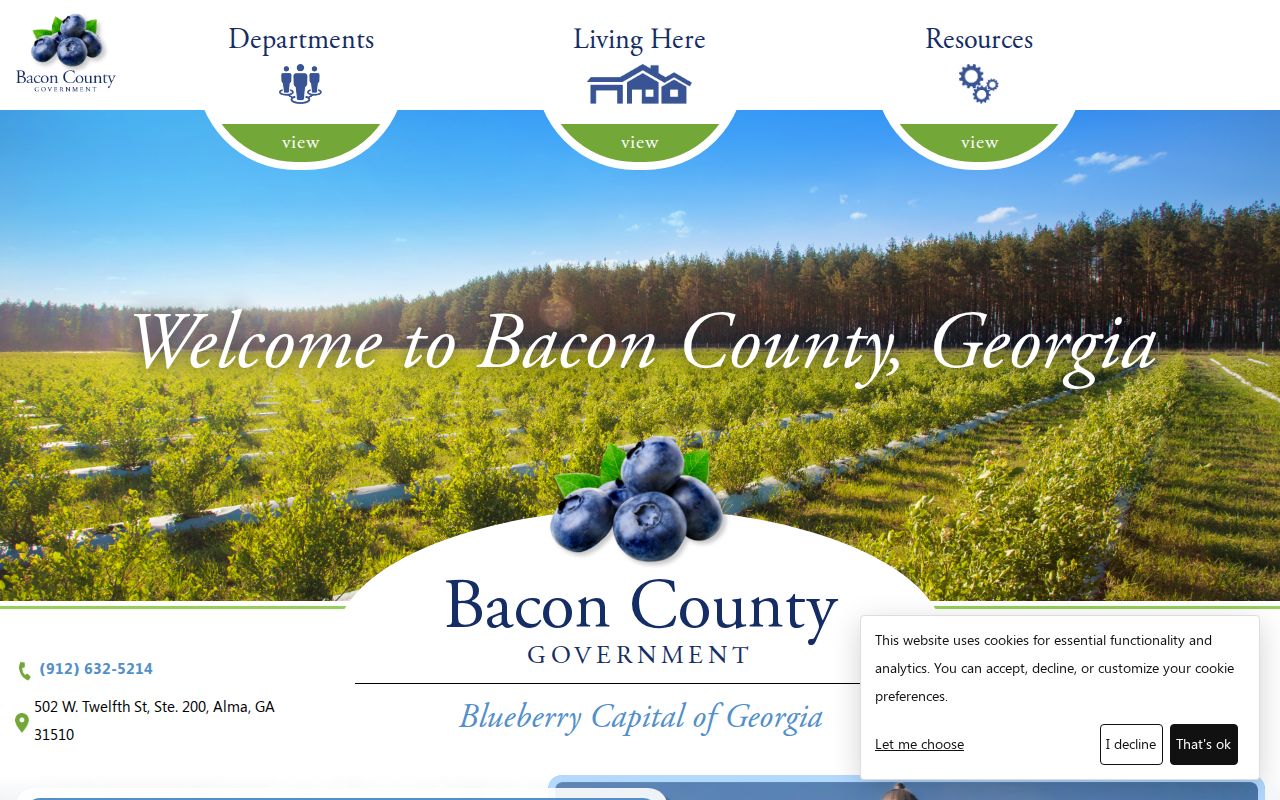 Official Bacon County government website